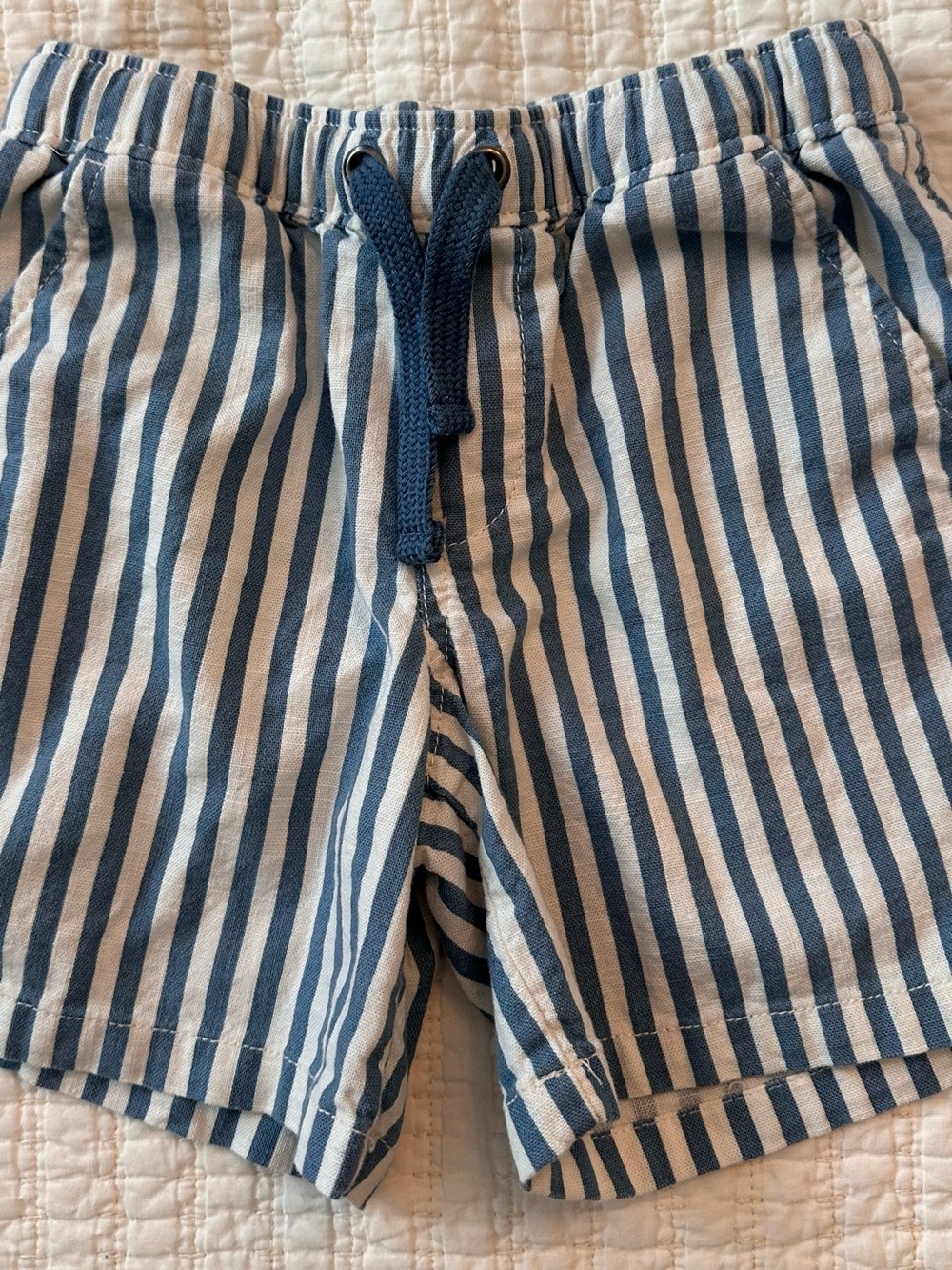 Cat & Jack Navy and White Striped Kids Shorts